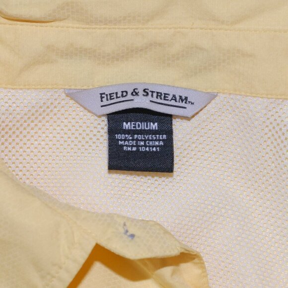Vented Mesh Back Breathable Utility Boating Shirt Fishing Yellow Field & Stream - Picture 6 of 7